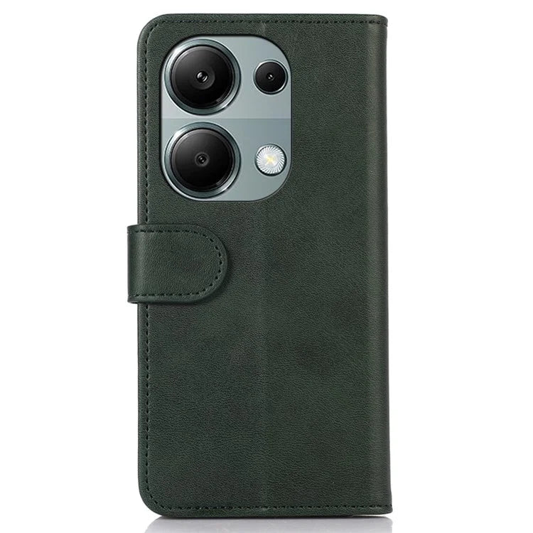 For Xiaomi Redmi Note 13 Pro 4G / Poco M6 Pro 4G Case PU Leather Phone Cover Cowhide Texture