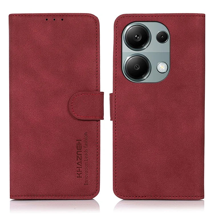 KHAZNEH For Xiaomi Redmi Note 13 Pro 4G / Poco M6 Pro 4G Case PU Leather Wallet Folio Phone Cover