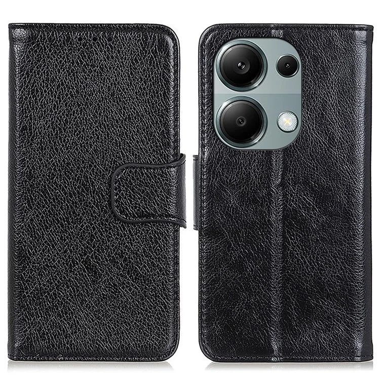 For Xiaomi Redmi Note 13 Pro 4G / Poco M6 Pro 4G Case Split Leather Wallet Card Holder Stand Phone Cover