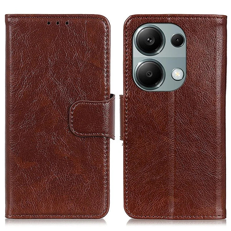 For Xiaomi Redmi Note 13 Pro 4G / Poco M6 Pro 4G Case Split Leather Wallet Card Holder Stand Phone Cover