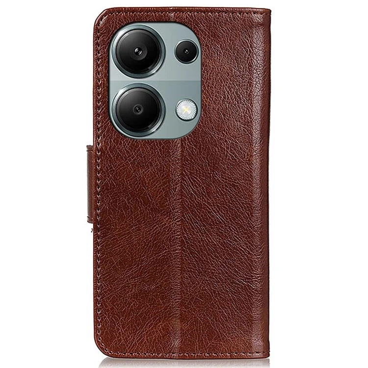 For Xiaomi Redmi Note 13 Pro 4G / Poco M6 Pro 4G Case Split Leather Wallet Card Holder Stand Phone Cover