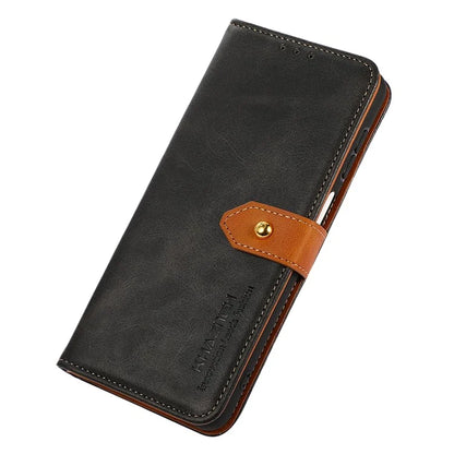 KHAZNEH For Xiaomi Redmi Note 13 Pro 4G / Poco M6 Pro 4G Magnetic Case Leather Cover with Golden Buckle