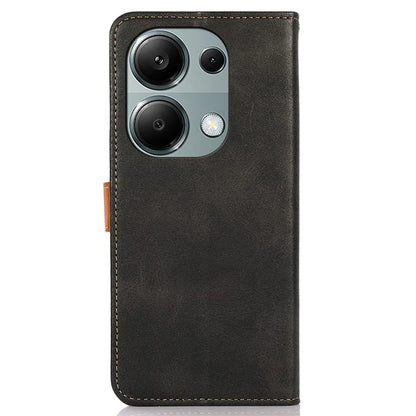 KHAZNEH For Xiaomi Redmi Note 13 Pro 4G / Poco M6 Pro 4G Magnetic Case Leather Cover with Golden Buckle