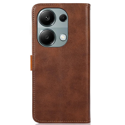 KHAZNEH For Xiaomi Redmi Note 13 Pro 4G / Poco M6 Pro 4G Magnetic Case Leather Cover with Golden Buckle