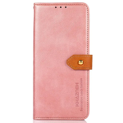 KHAZNEH For Xiaomi Redmi Note 13 Pro 4G / Poco M6 Pro 4G Magnetic Case Leather Cover with Golden Buckle