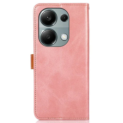 KHAZNEH For Xiaomi Redmi Note 13 Pro 4G / Poco M6 Pro 4G Magnetic Case Leather Cover with Golden Buckle