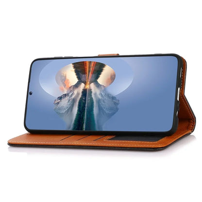 KHAZNEH For Xiaomi Redmi Note 13 Pro 4G / Poco M6 Pro 4G Magnetic Case Leather Cover with Golden Buckle