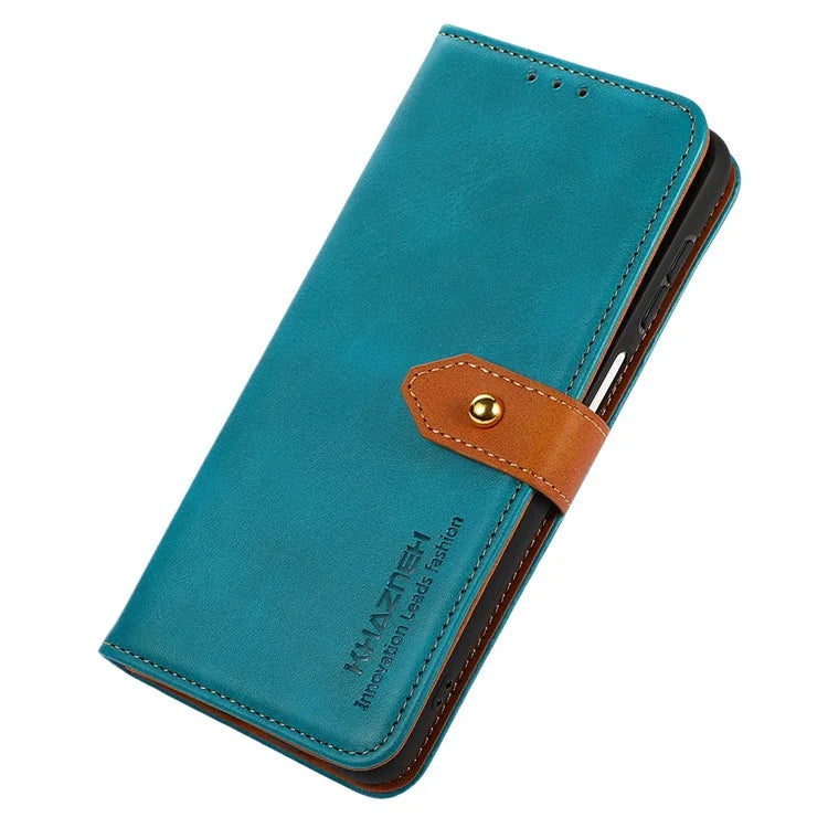 KHAZNEH For Xiaomi Redmi Note 13 Pro 4G / Poco M6 Pro 4G Magnetic Case Leather Cover with Golden Buckle