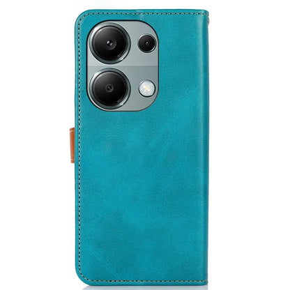 KHAZNEH For Xiaomi Redmi Note 13 Pro 4G / Poco M6 Pro 4G Magnetic Case Leather Cover with Golden Buckle