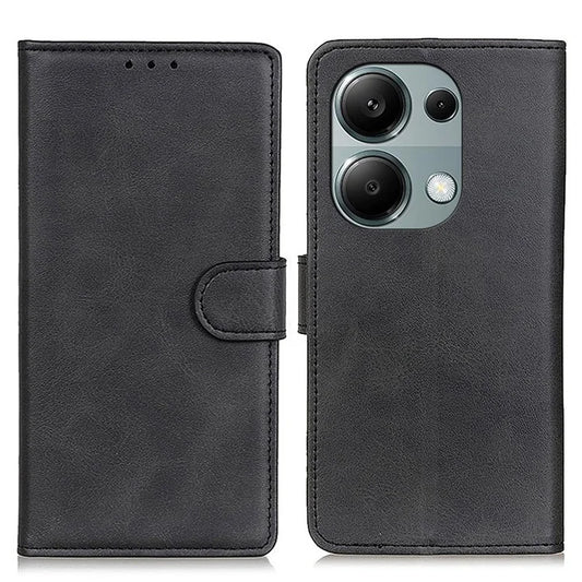 For Xiaomi Redmi Note 13 Pro 4G / Poco M6 Pro 4G Leather Case Cowhide Texture Phone Wallet Cover