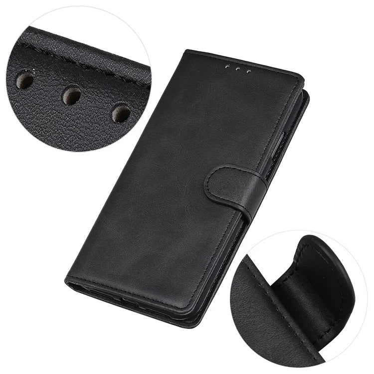 For Xiaomi Redmi Note 13 Pro 4G / Poco M6 Pro 4G Leather Case Cowhide Texture Phone Wallet Cover
