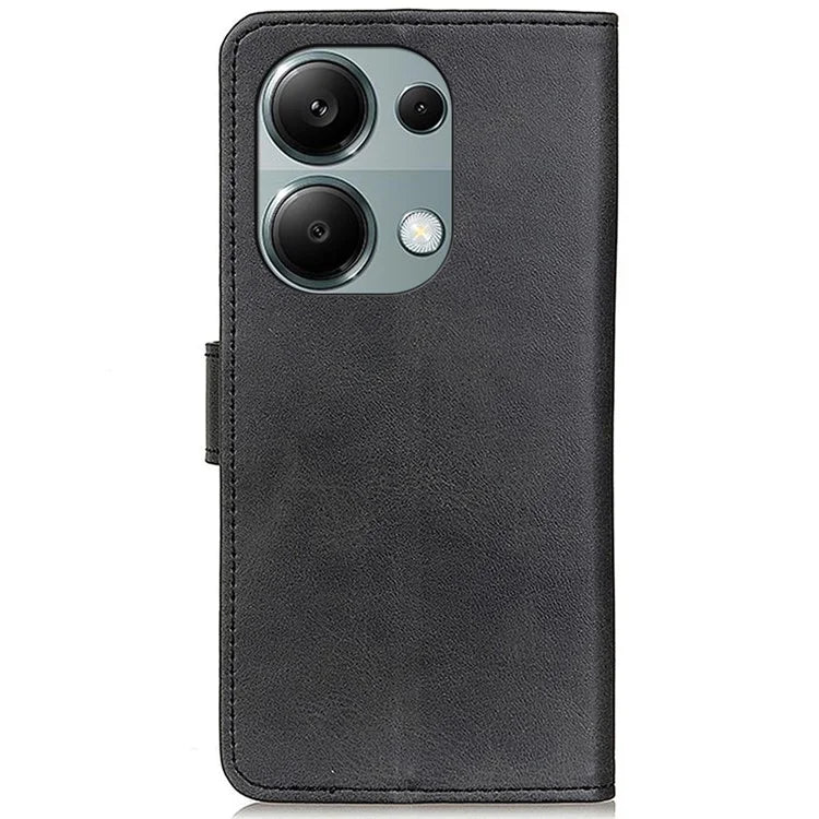 For Xiaomi Redmi Note 13 Pro 4G / Poco M6 Pro 4G Leather Case Cowhide Texture Phone Wallet Cover