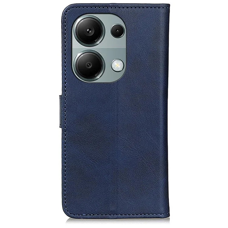 For Xiaomi Redmi Note 13 Pro 4G / Poco M6 Pro 4G Leather Case Cowhide Texture Phone Wallet Cover