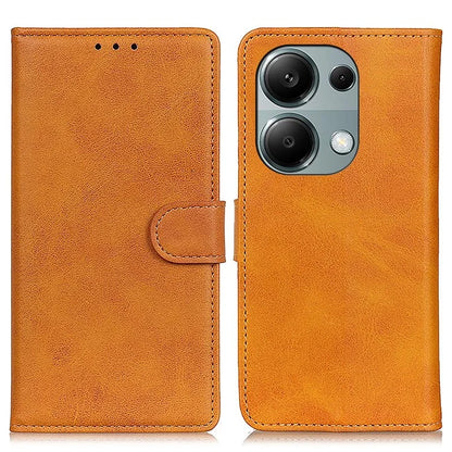 For Xiaomi Redmi Note 13 Pro 4G / Poco M6 Pro 4G Leather Case Cowhide Texture Phone Wallet Cover