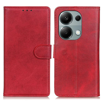 For Xiaomi Redmi Note 13 Pro 4G / Poco M6 Pro 4G Leather Case Cowhide Texture Phone Wallet Cover