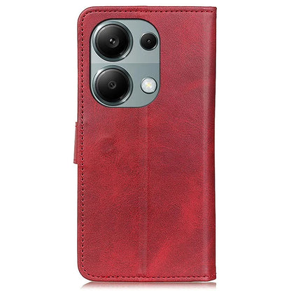 For Xiaomi Redmi Note 13 Pro 4G / Poco M6 Pro 4G Leather Case Cowhide Texture Phone Wallet Cover