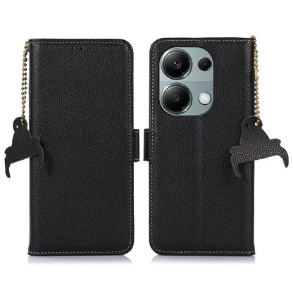 For Xiaomi Redmi Note 13 Pro 4G / Poco M6 Pro 4G Case Genuine Cow Leather Wallet Phone Cover