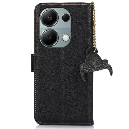For Xiaomi Redmi Note 13 Pro 4G / Poco M6 Pro 4G Case Genuine Cow Leather Wallet Phone Cover