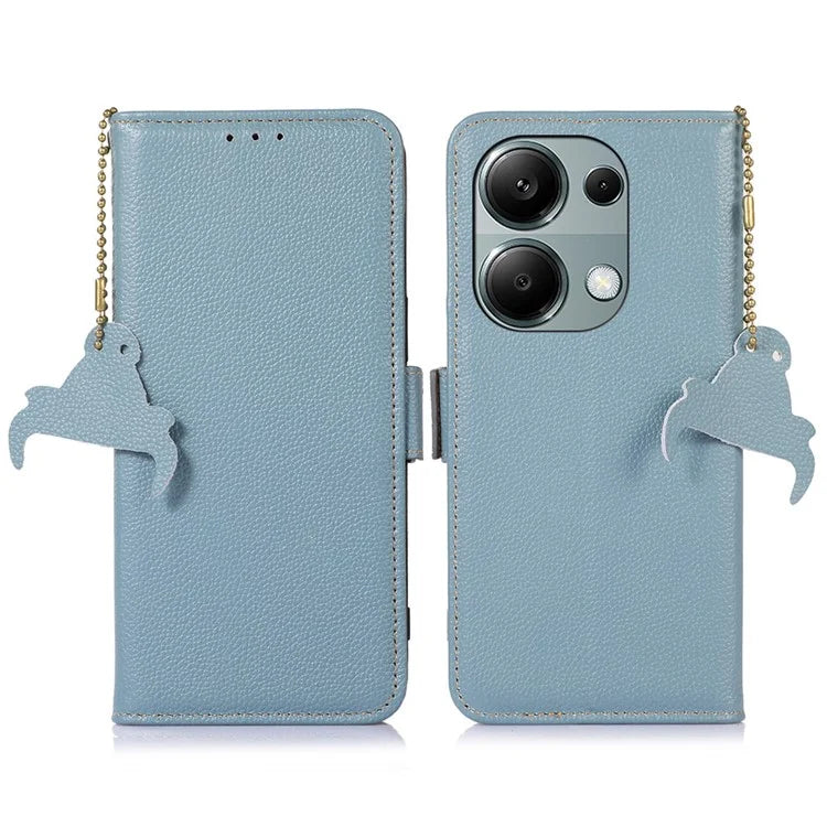 For Xiaomi Redmi Note 13 Pro 4G / Poco M6 Pro 4G Case Genuine Cow Leather Wallet Phone Cover