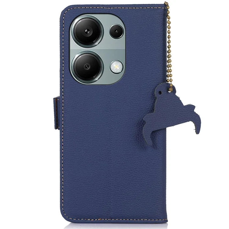 For Xiaomi Redmi Note 13 Pro 4G / Poco M6 Pro 4G Case Genuine Cow Leather Wallet Phone Cover