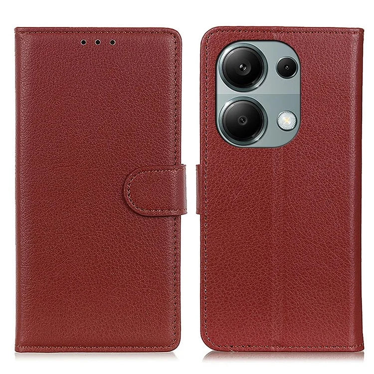 For Xiaomi Redmi Note 13 Pro 4G / Poco M6 Pro 4G Case PU Leather Folio Stand View Phone Cover