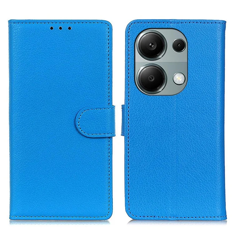 For Xiaomi Redmi Note 13 Pro 4G / Poco M6 Pro 4G Case PU Leather Folio Stand View Phone Cover