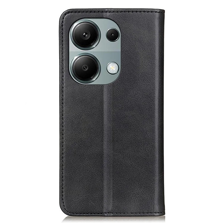 For Xiaomi Redmi Note 13 4G Split Leather Case Magnetic Closure Phone Cover Viewing Stand