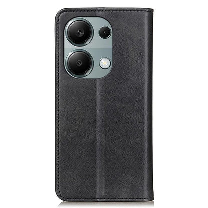 For Xiaomi Redmi Note 13 4G Split Leather Case Magnetic Closure Phone Cover Viewing Stand