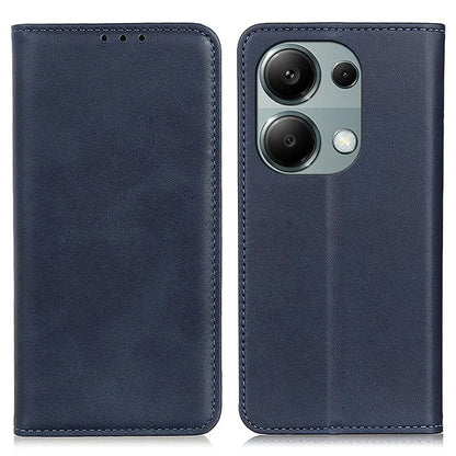 For Xiaomi Redmi Note 13 4G Split Leather Case Magnetic Closure Phone Cover Viewing Stand