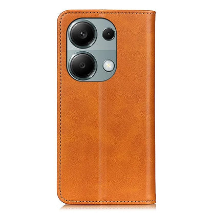 For Xiaomi Redmi Note 13 4G Split Leather Case Magnetic Closure Phone Cover Viewing Stand