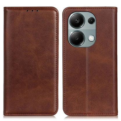 For Xiaomi Redmi Note 13 4G Split Leather Case Magnetic Closure Phone Cover Viewing Stand