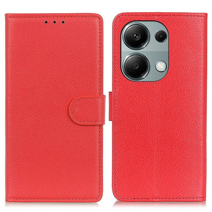 For Xiaomi Redmi Note 13 4G PU Leather Case Litchi Texture Protective Cover