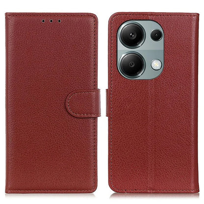 For Xiaomi Redmi Note 13 4G PU Leather Case Litchi Texture Protective Cover
