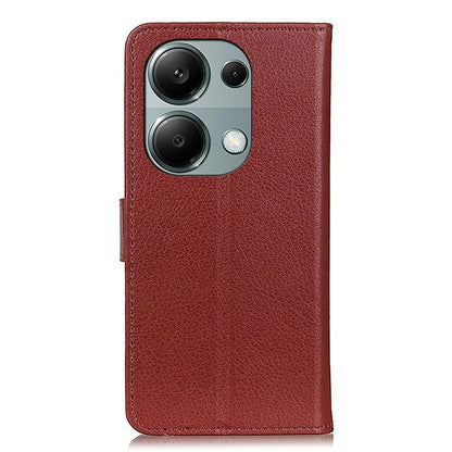 For Xiaomi Redmi Note 13 4G PU Leather Case Litchi Texture Protective Cover