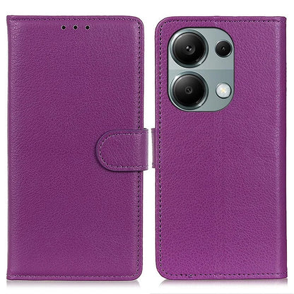 For Xiaomi Redmi Note 13 4G PU Leather Case Litchi Texture Protective Cover