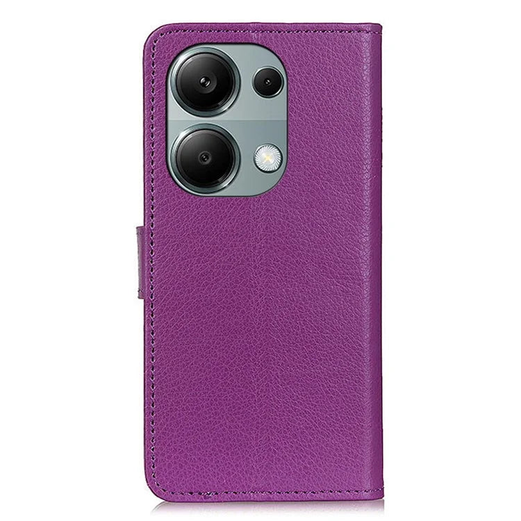 For Xiaomi Redmi Note 13 4G PU Leather Case Litchi Texture Protective Cover
