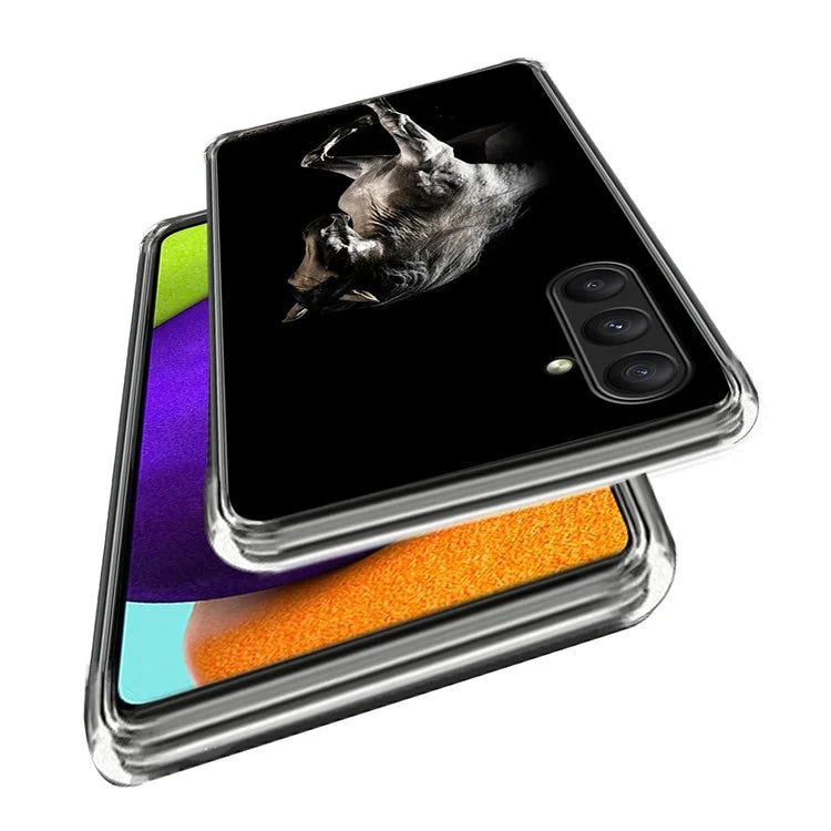 For Samsung Galaxy A24 4G (162.1 x 77.6 x 8.3mm) TPU Case Pattern Protective Cover Shell