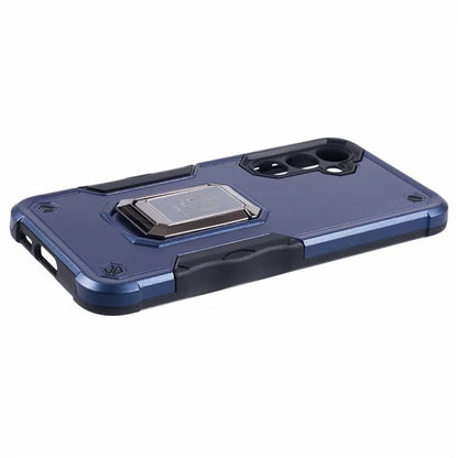 For Samsung Galaxy S23 FE Case Anti-drop PC+TPU Phone Cover with Ring Kickstand