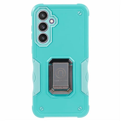 For Samsung Galaxy S23 FE Case Anti-drop PC+TPU Phone Cover with Ring Kickstand