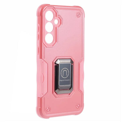 For Samsung Galaxy S23 FE Case Anti-drop PC+TPU Phone Cover with Ring Kickstand