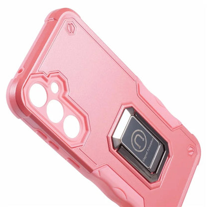 For Samsung Galaxy S23 FE Case Anti-drop PC+TPU Phone Cover with Ring Kickstand