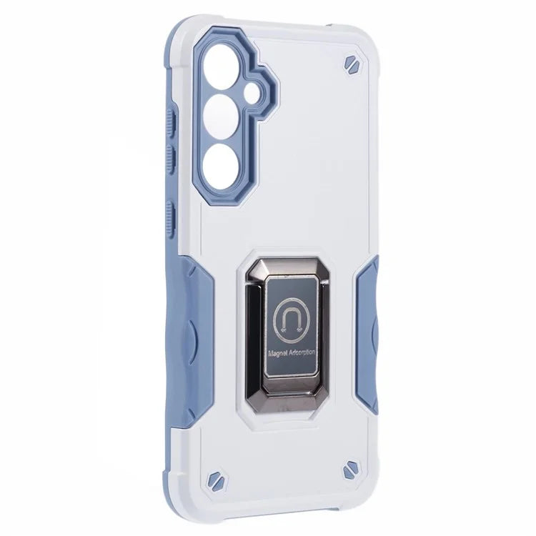 For Samsung Galaxy S23 FE Case Anti-drop PC+TPU Phone Cover with Ring Kickstand