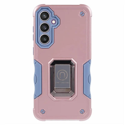 For Samsung Galaxy S23 FE Case Anti-drop PC+TPU Phone Cover with Ring Kickstand