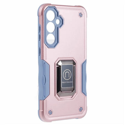 For Samsung Galaxy S23 FE Case Anti-drop PC+TPU Phone Cover with Ring Kickstand