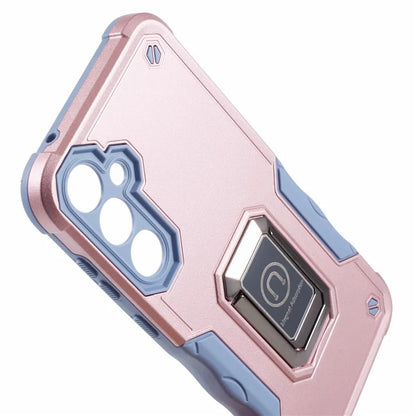 For Samsung Galaxy S23 FE Case Anti-drop PC+TPU Phone Cover with Ring Kickstand