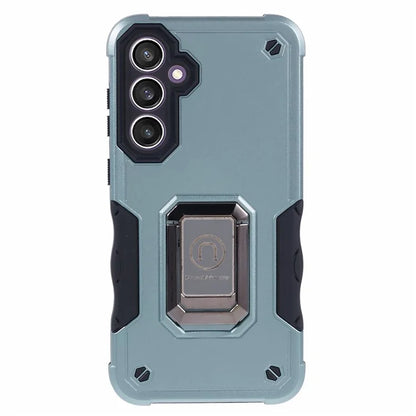 For Samsung Galaxy S23 FE Case Anti-drop PC+TPU Phone Cover with Ring Kickstand