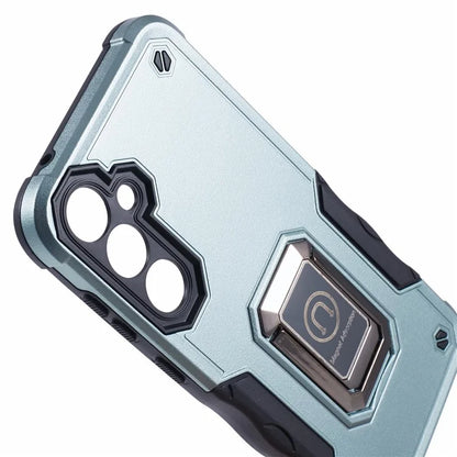For Samsung Galaxy S23 FE Case Anti-drop PC+TPU Phone Cover with Ring Kickstand