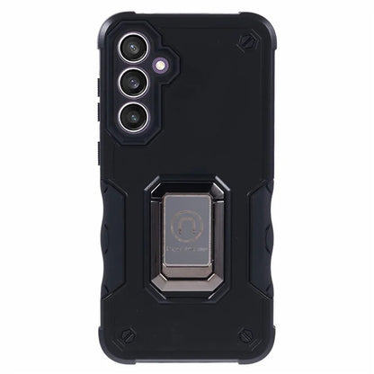 For Samsung Galaxy S23 FE Case Anti-drop PC+TPU Phone Cover with Ring Kickstand