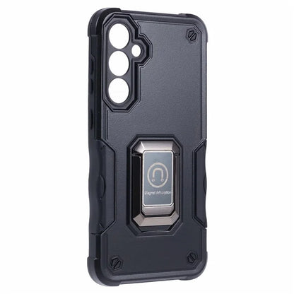 For Samsung Galaxy S23 FE Case Anti-drop PC+TPU Phone Cover with Ring Kickstand