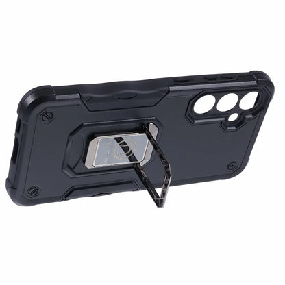 For Samsung Galaxy S23 FE Case Anti-drop PC+TPU Phone Cover with Ring Kickstand